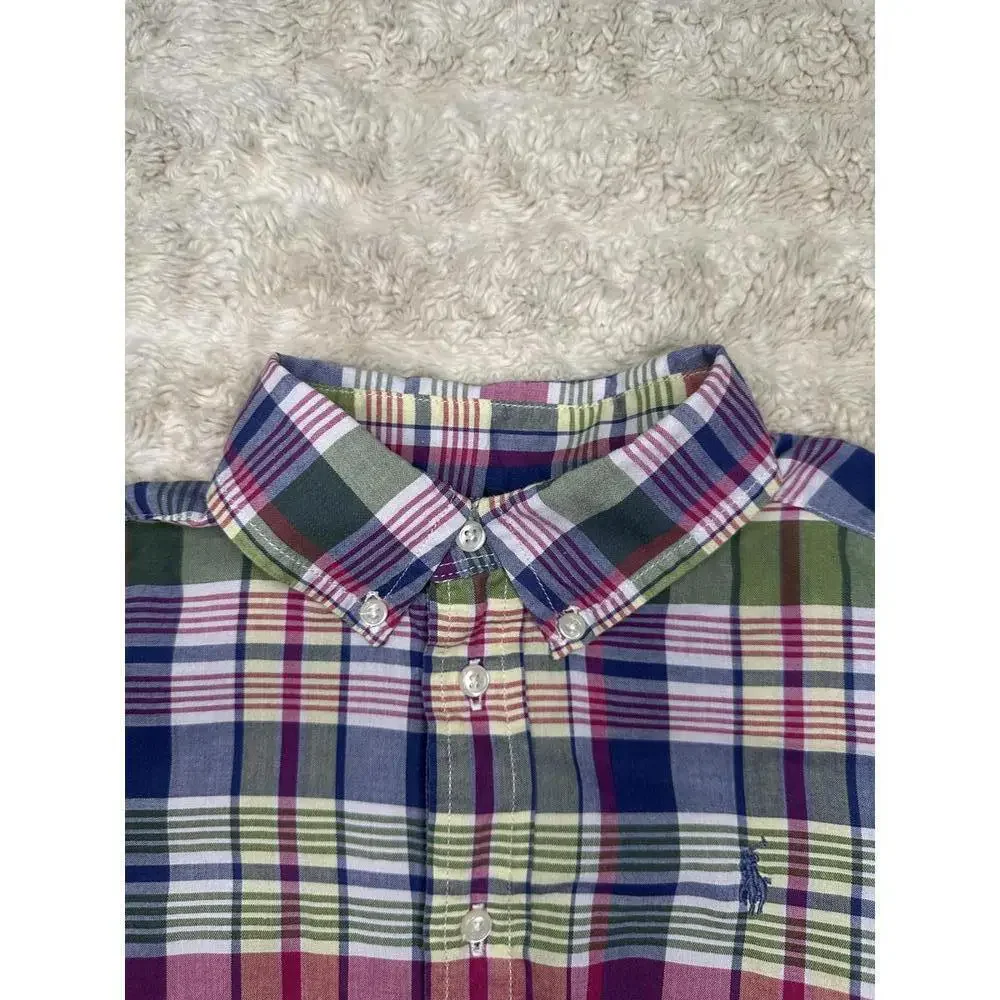 Ralph Lauren classic multicolored plaid button-down shirt Size 4/4T